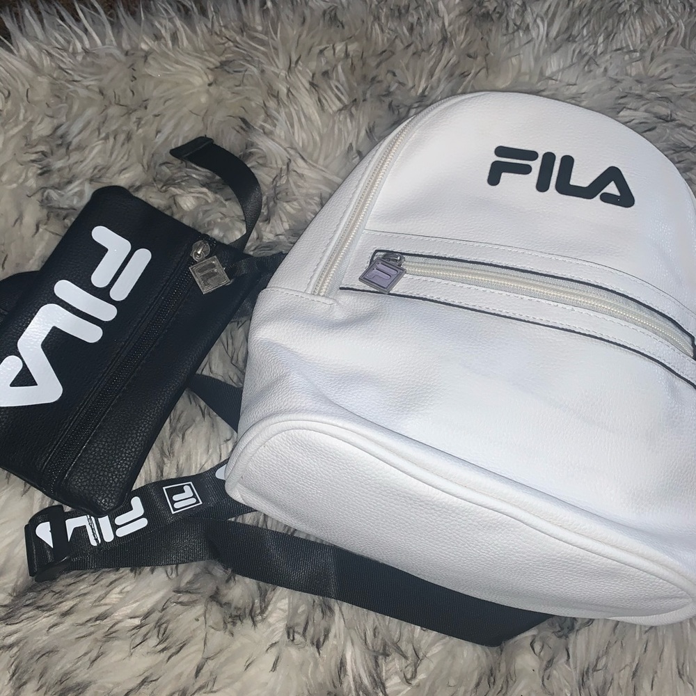 Fila White and Black Women's Backpack - Picture 4 of 5
